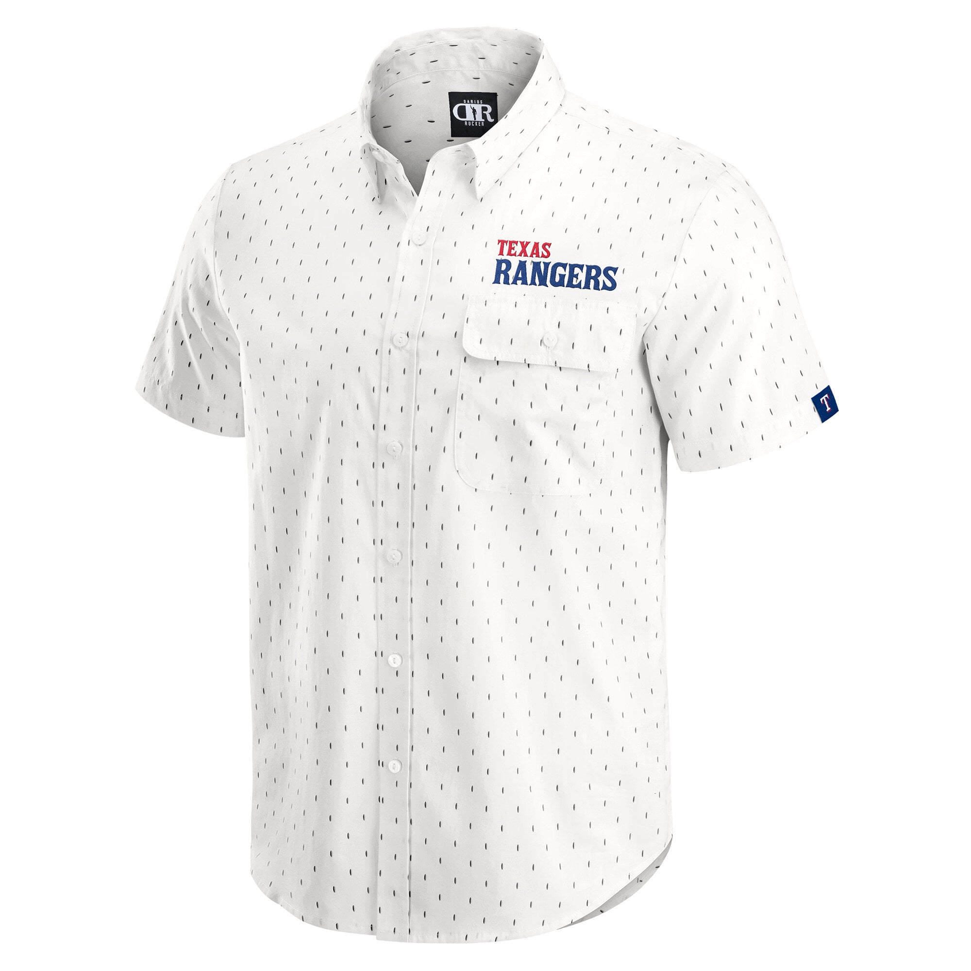 Chemise boutonnée imprimée Texas Rangers crème pour homme de la collection Darius Rucker par Fanatics